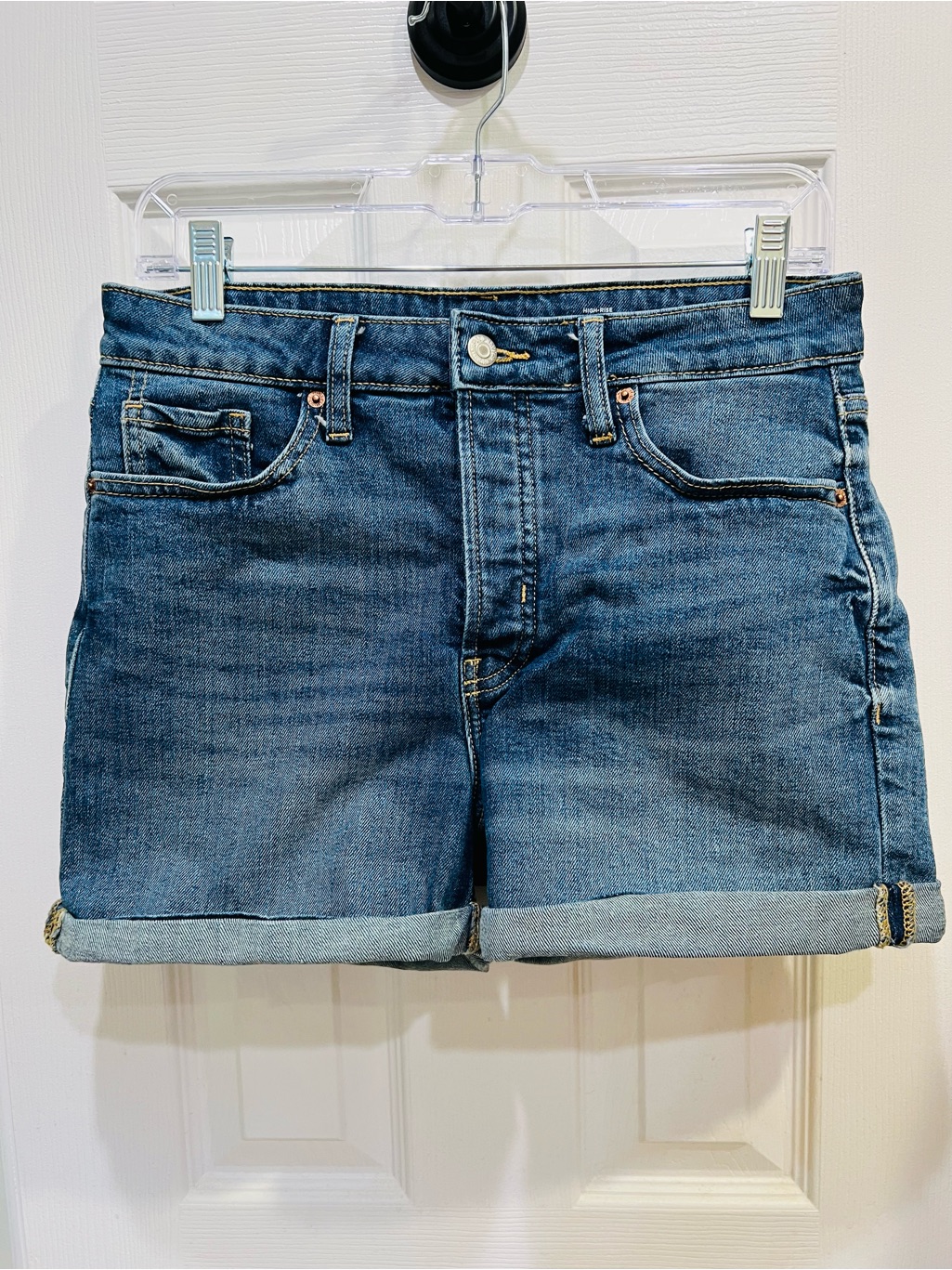 Old Navy Blue Rolled-Cuff Denim Shorts